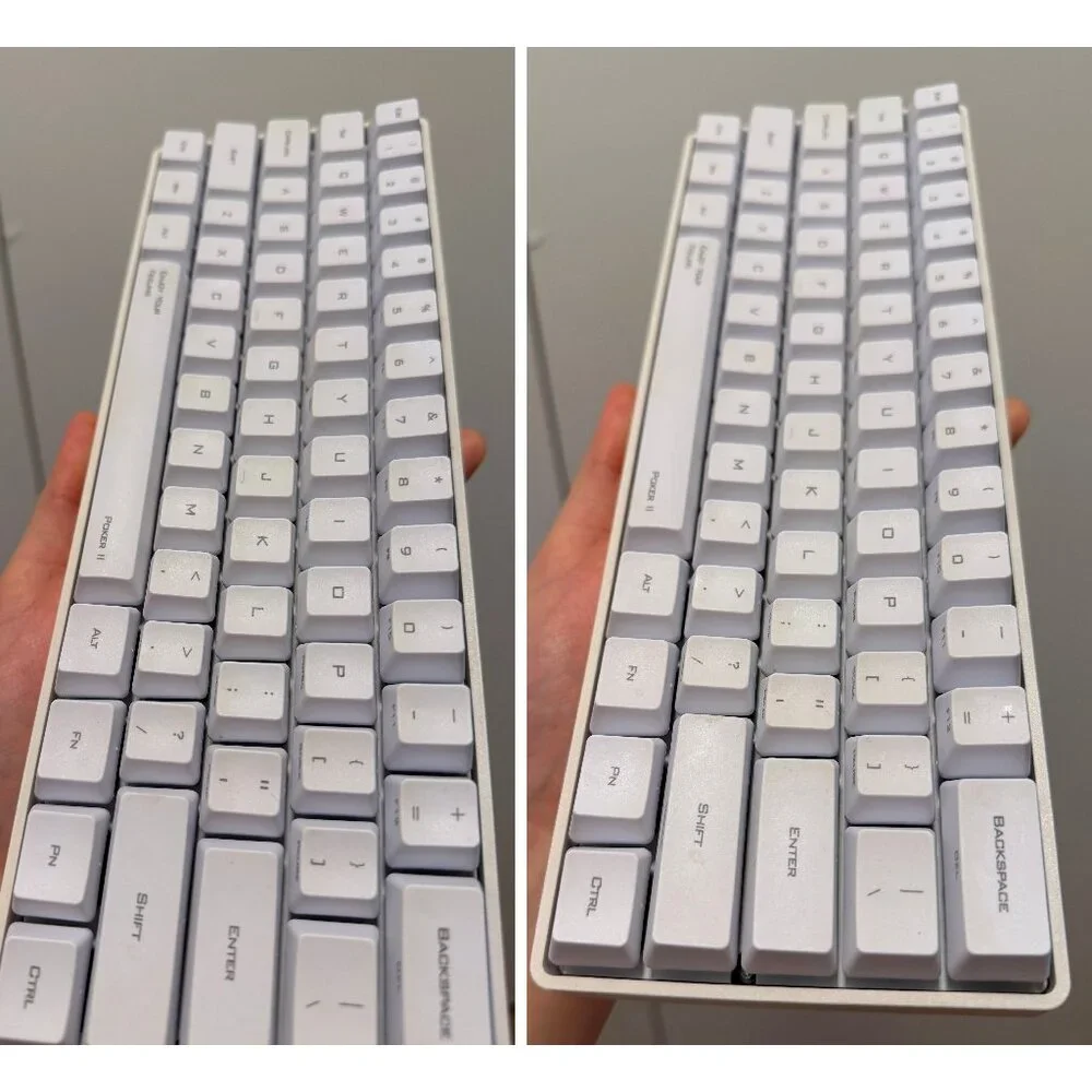 Poker II 2 60% White Mechanical Keyboard Cherry MX Clear White LEDs Backlit PBT